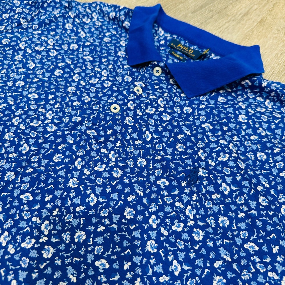 Polo by Ralph Lauren Blue Floral Polo Shirt